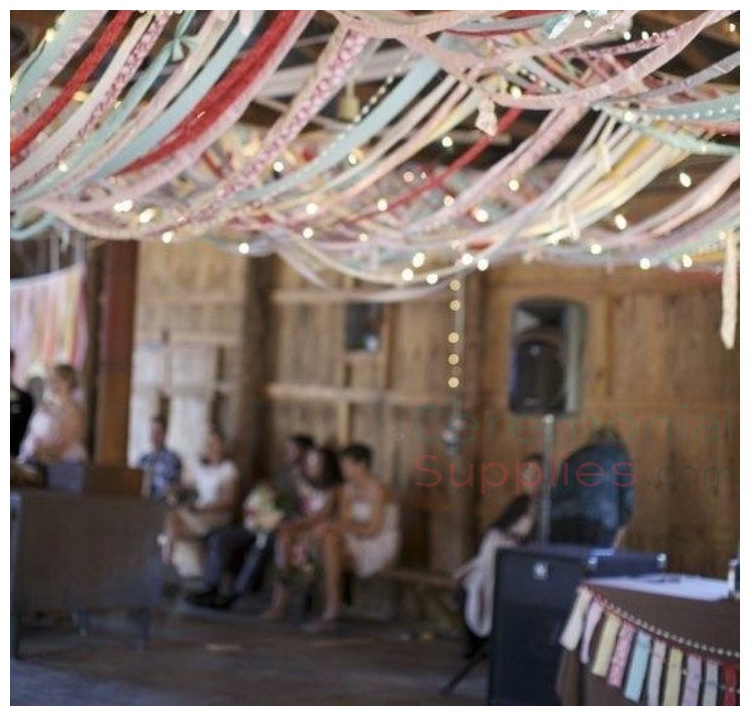 ceiling drape ribbons