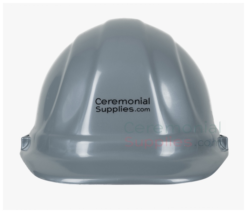 silver customized hard hat