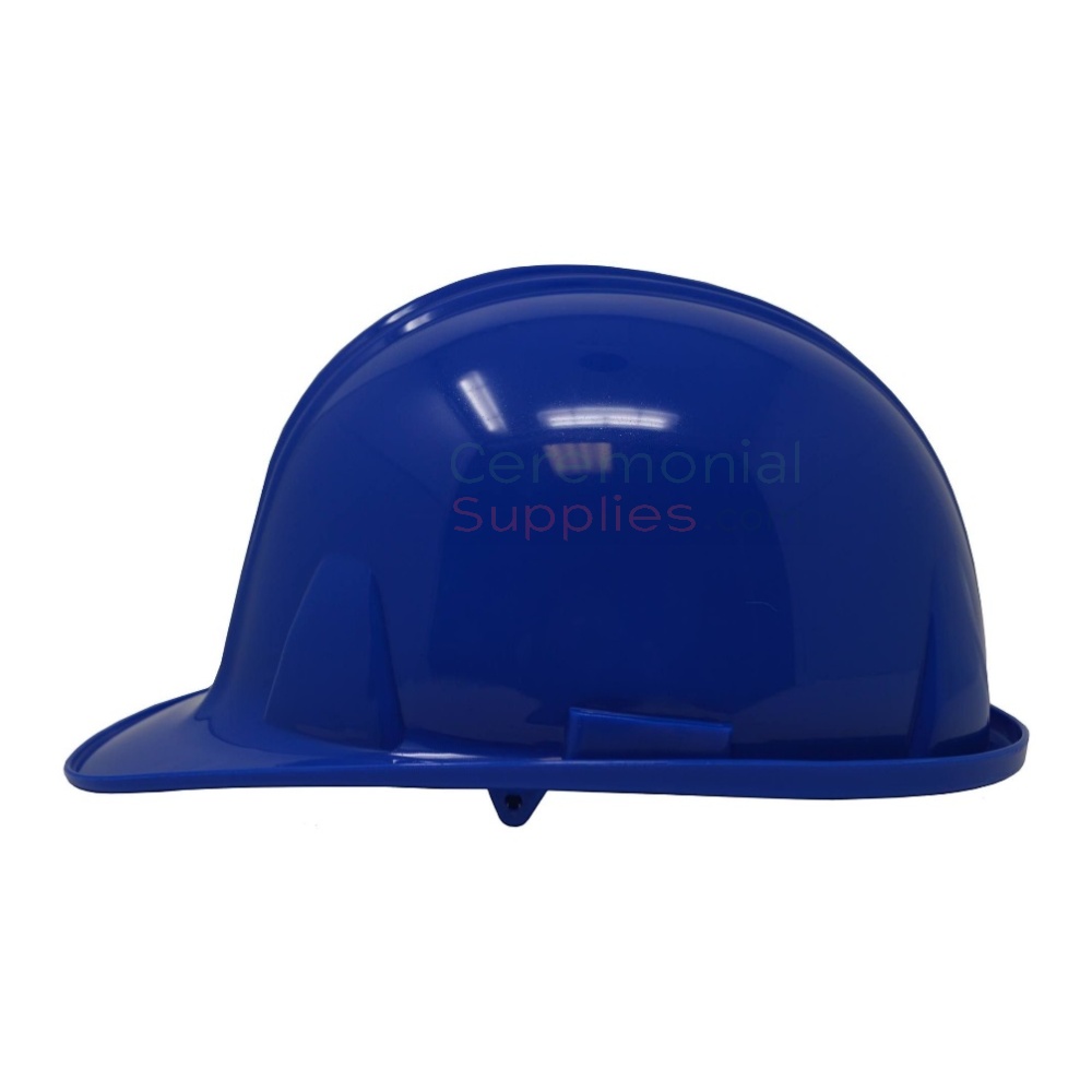 blue  hard hat