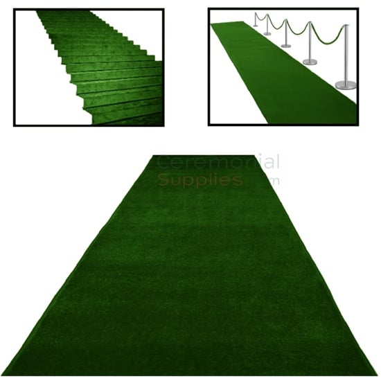 green carpet runner