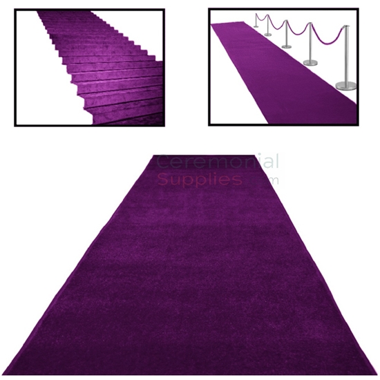 purple aisle carpet runner