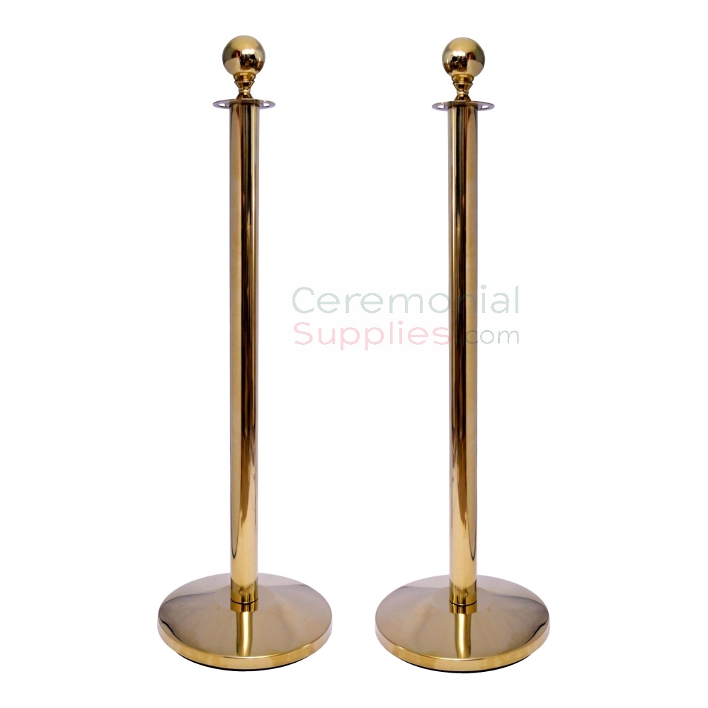 gold stanchions dome top
