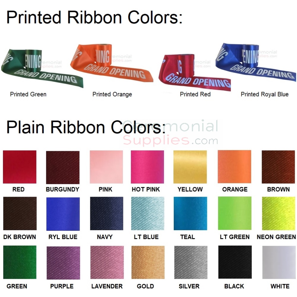 ceremonial ribbon colors and print
