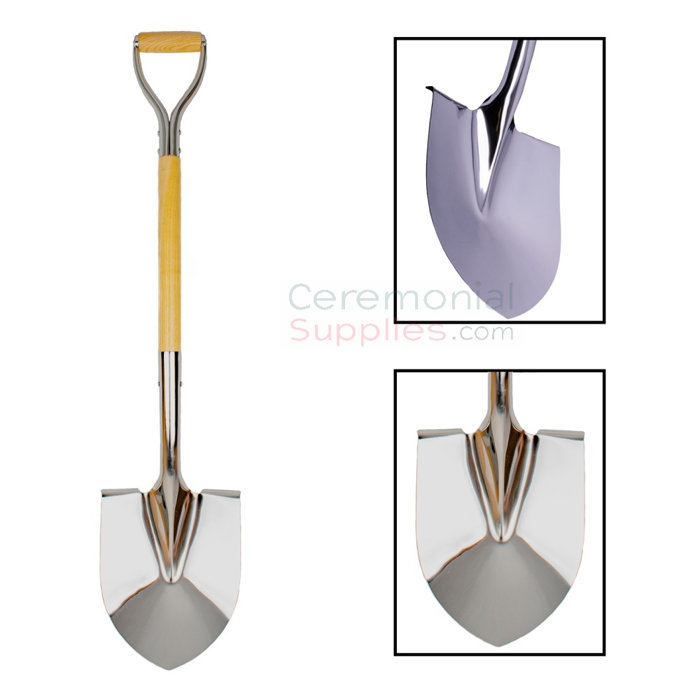 shovel with mirror polished chrome