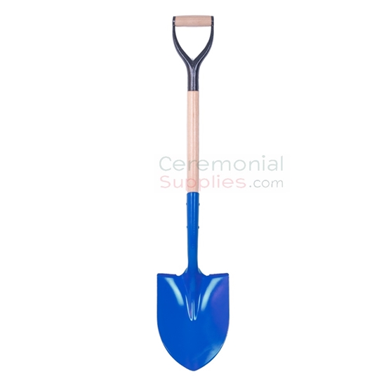 blue blade groundbreaking shovel