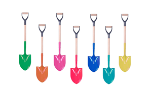 color shovels for groundbreaking