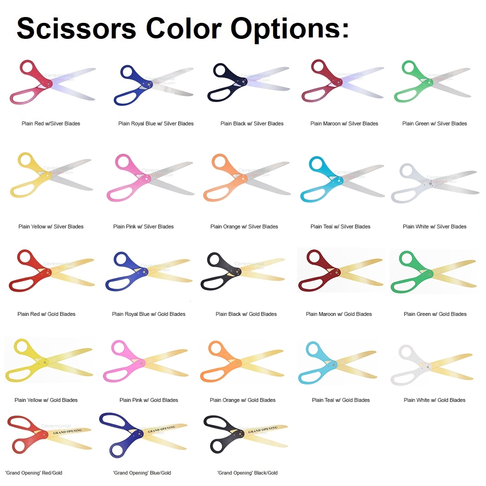 different color scissors