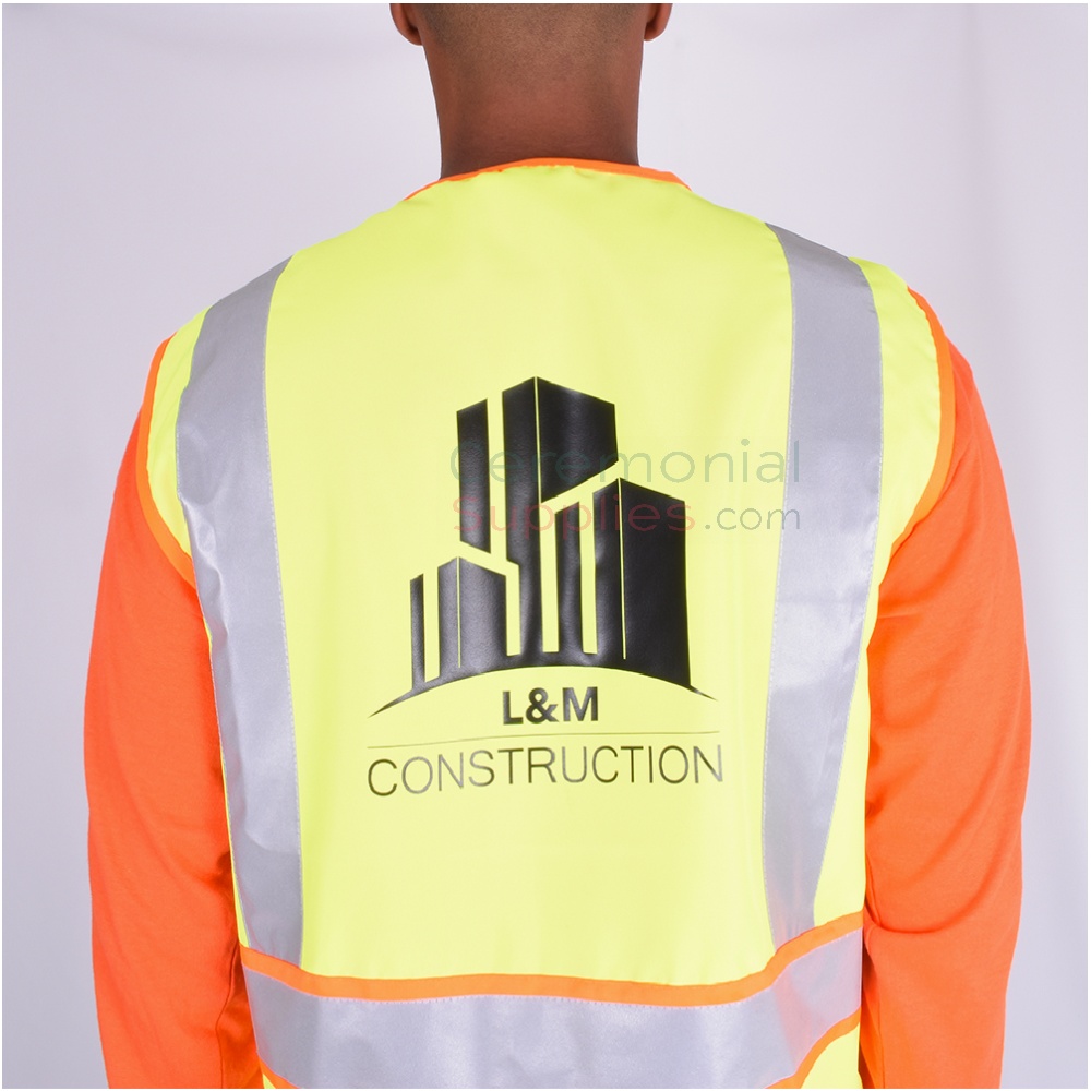 safety vest back printed