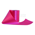 Image of hot pink grand opening ribbon taken in different position.