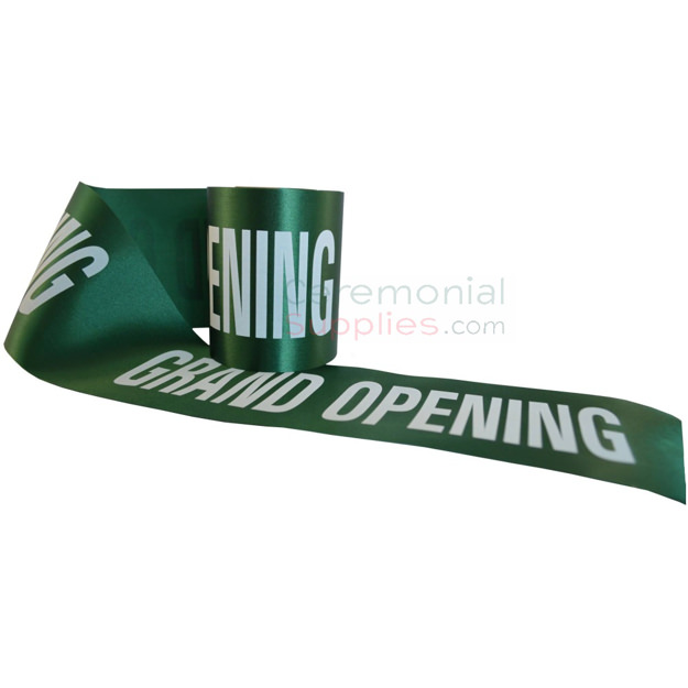 Plain Green Ceremonial Grand Opening Ribbon