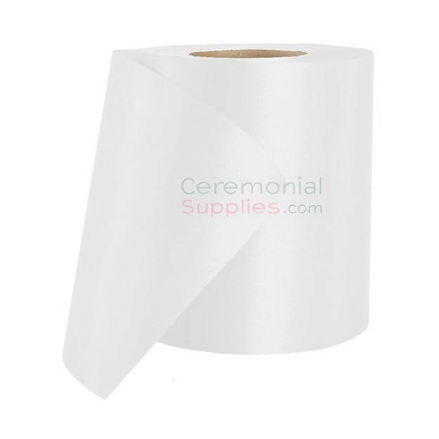 Roll of plain white grand opening ribbon