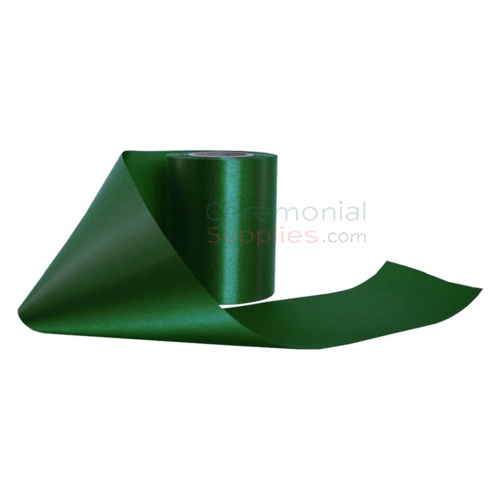 green ceremonial ribbon spool