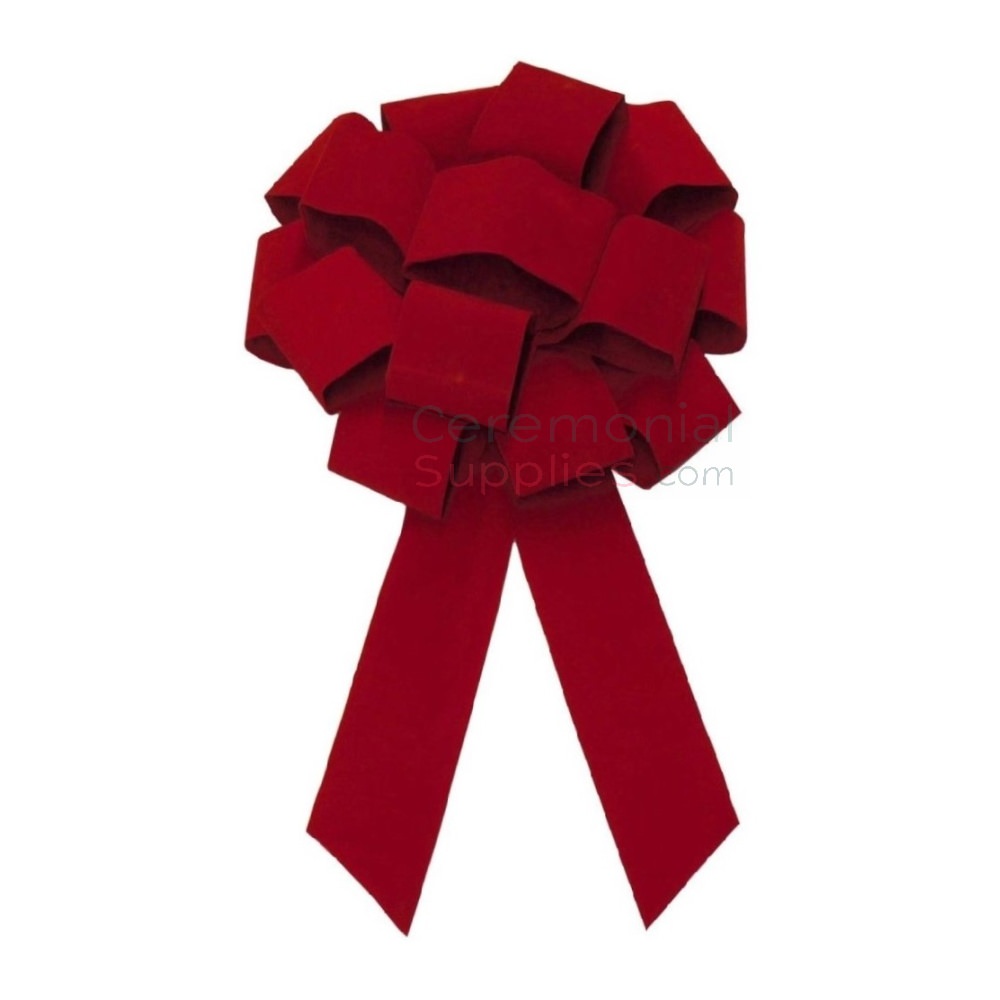 giant red velvet bow 43"