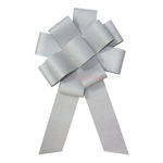 Silver colored giant sparking ceremonial event bow.