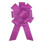 Vibrant hot pink ribbon cutting event bow.