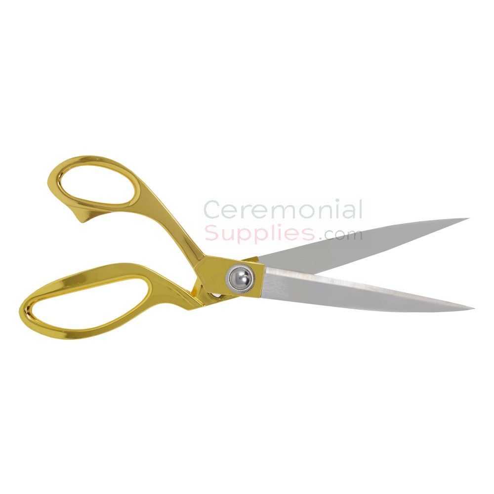 Ceremonial Golden Blade Ribbon Cutting Scissors