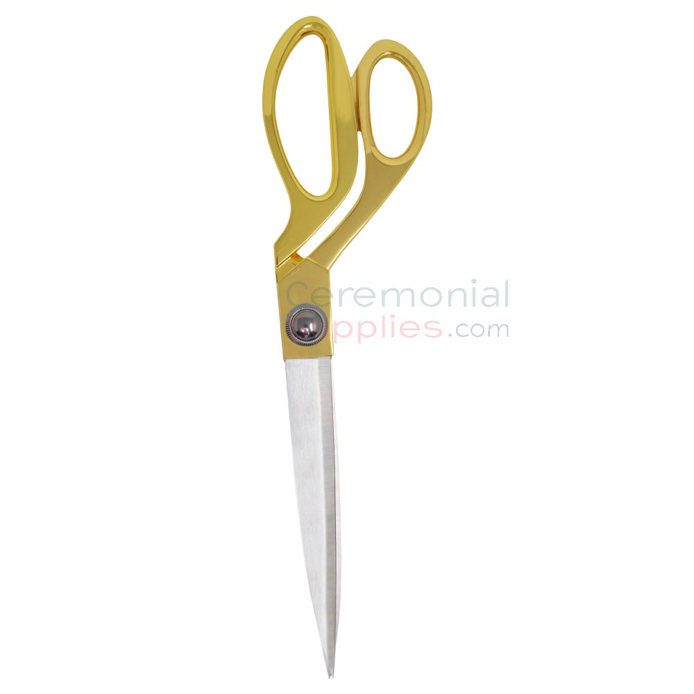 40 inch GOLD Plated Scissors with Silver Blades - Golden Openings