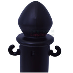 Zoom image of black stanchion ball top.