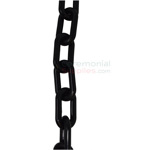 16 feet of black plastic stanchion chain rope.