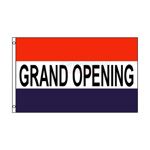 Graphic design art of standard grand opening flag.