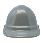 Front angle picture of a Silver Ceremonial Groundbreaking Hard Hat.