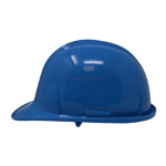 Picture of a Light Blue Groundbreaking Hard Hat Side View.