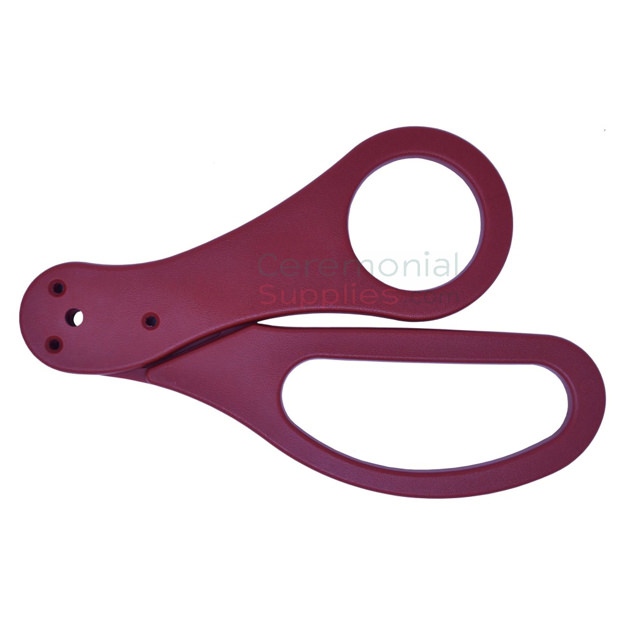 Picture of a set of Maroon Ceremonial Scissor Handles.