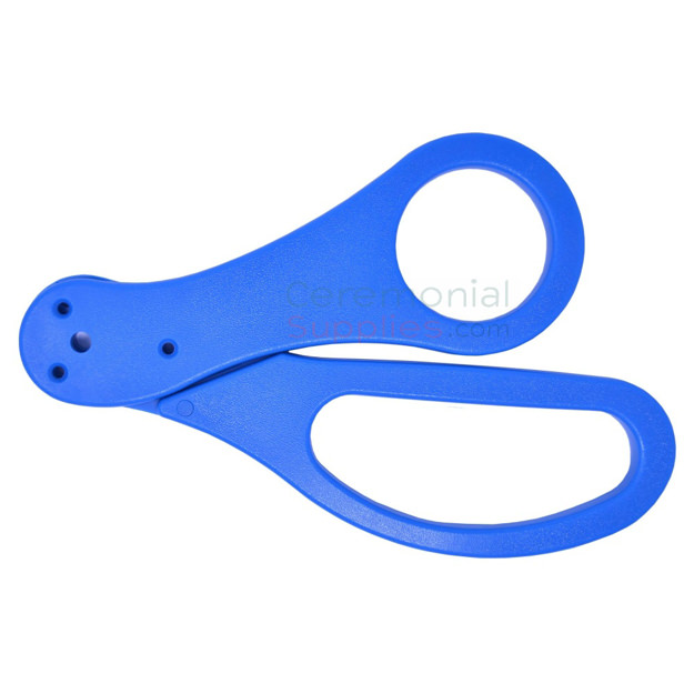 Picture of a set of Light Blue Ceremonial Scissor Handles.