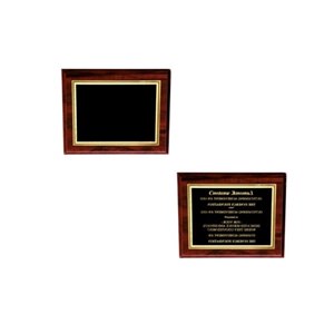 Blank and Personalized Sample Image of 10 X 8 Engraved Cherry Plaque