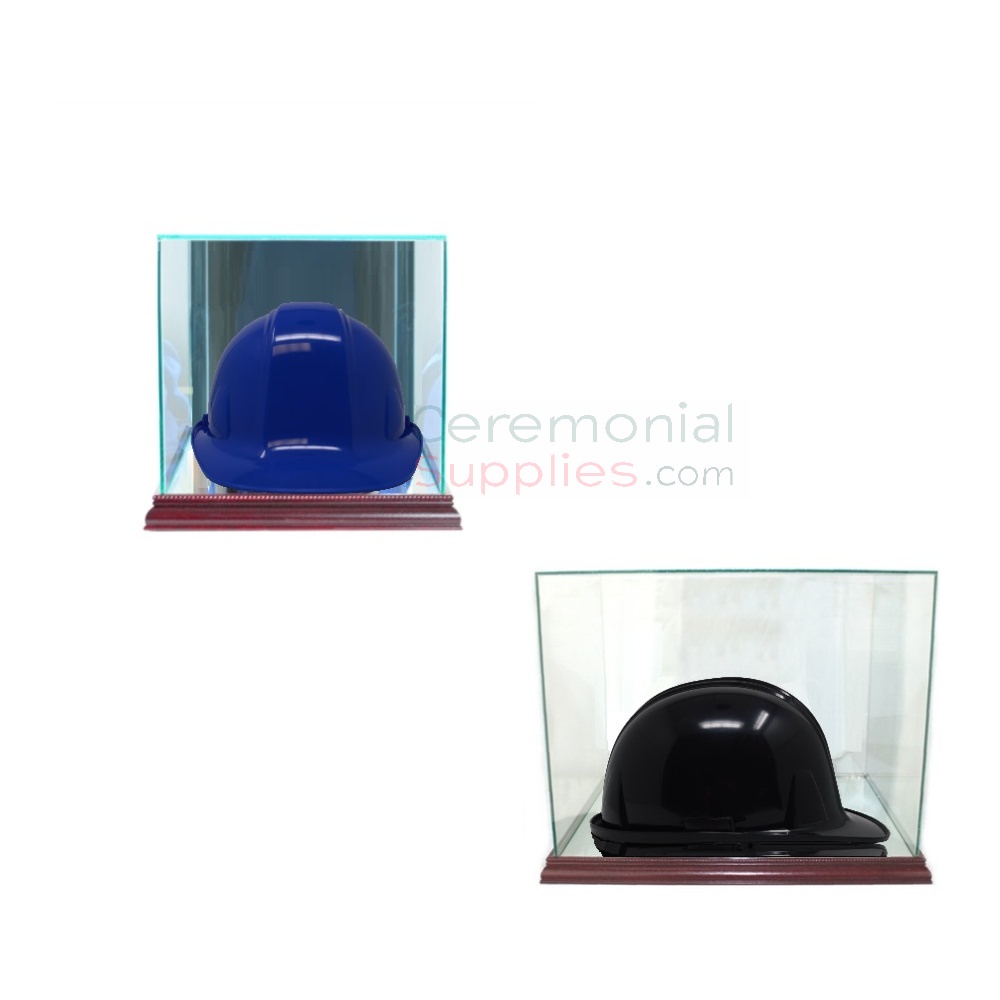 Acrylic Hard Hat Display Case - Golden Openings