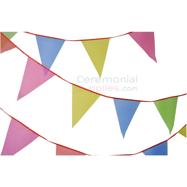 multi colored pennant banner
