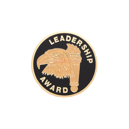 Image of the leadership award medal featuring an eagle and a torch