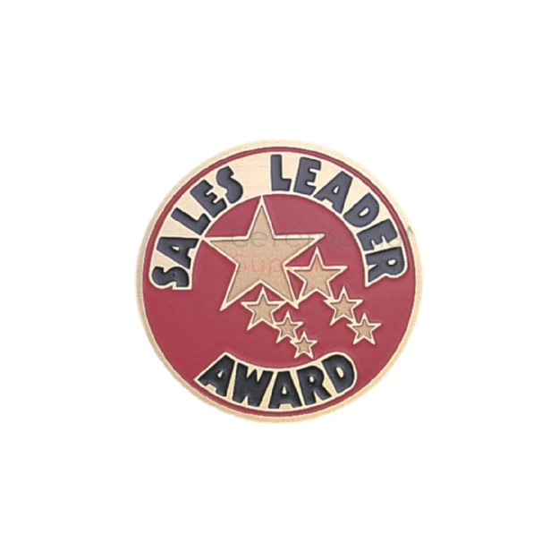 Image of a Sales Leader Award medal with various size stars near the center.