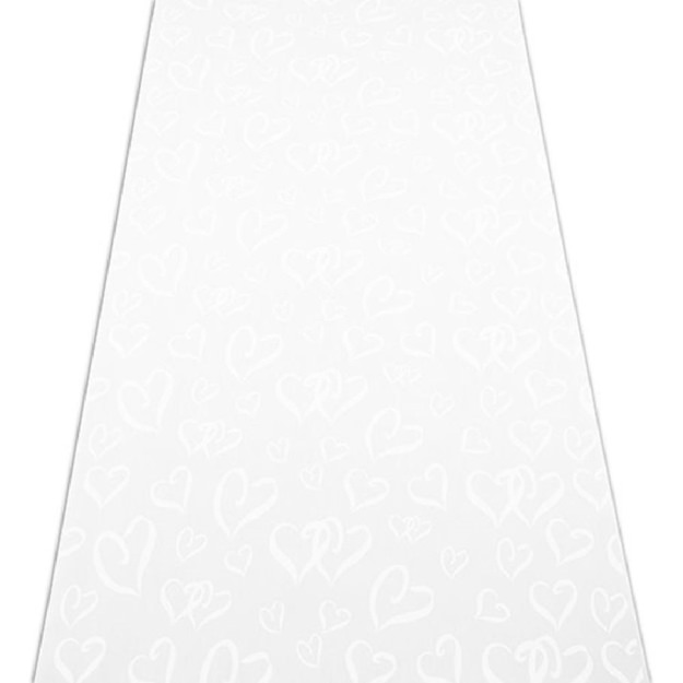 Photo of a Heart Print Wedding Aisle Runner.