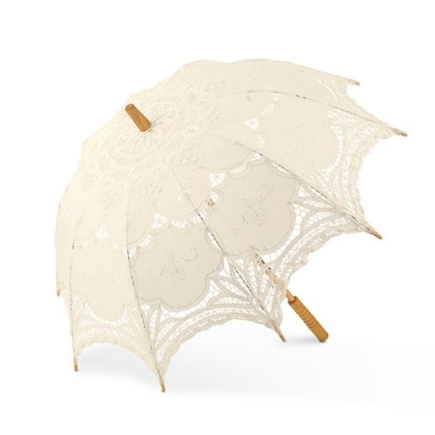 View of a Vintage Lace Parasol.