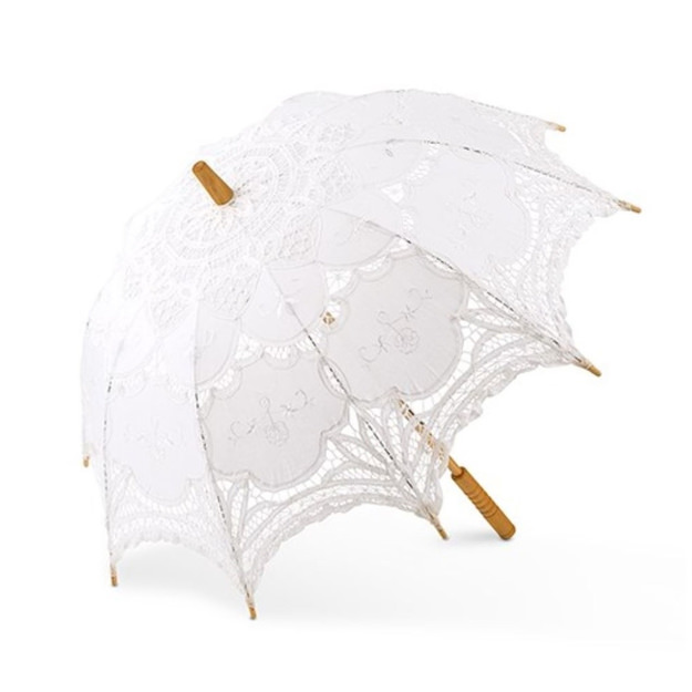 Picture of a Classic White Lace Parasol.
