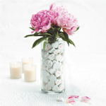 Photo of a Ceremonial Glass Cylinder with a flower.