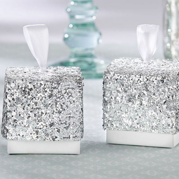 Photo of a Silvery Shine Favor Box.