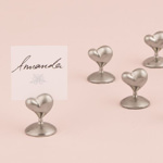 Photo of a Silver Heart Stationery Holder set.