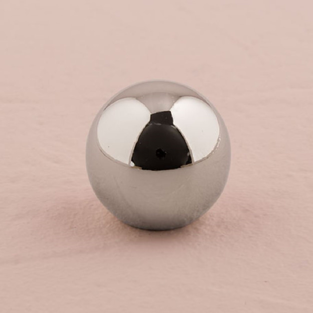 Image of a Silver Sphere Stationery Holder.
