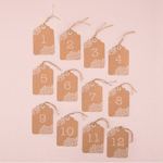 Photo of Wedding Lace Number Tags.