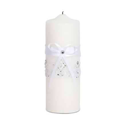 Image of a Ribbon and Lace Unity Candle.
