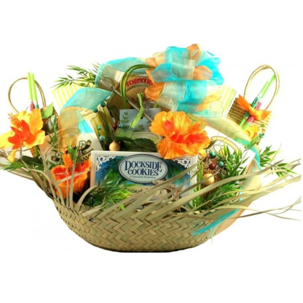 Image of a Life's A Beach Retreat Gift Basket.