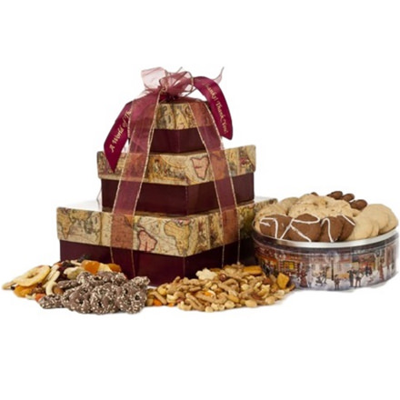 Front view of a World of Treats Gift Pack.
