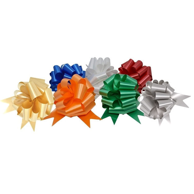 Picture of various instant assembly ceremonial pull bows.