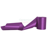 Unrolled swirl pose of Purple-Satin-Ceremonial-Ribbon
