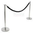 Photo of the Flat Top Stanchion and Black Rope Queue Management Set.