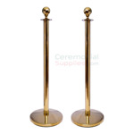 Picture of Brass Stanchions with Dome Topper.