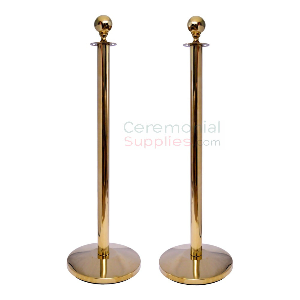 brass stanchions ball top