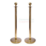 Image of Brass Stanchions for Ribbon Cutting Kit.